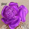 Decorative Brooch Pin 3D Rose Flower Shape Sparkling Rhinestones Inlaid
