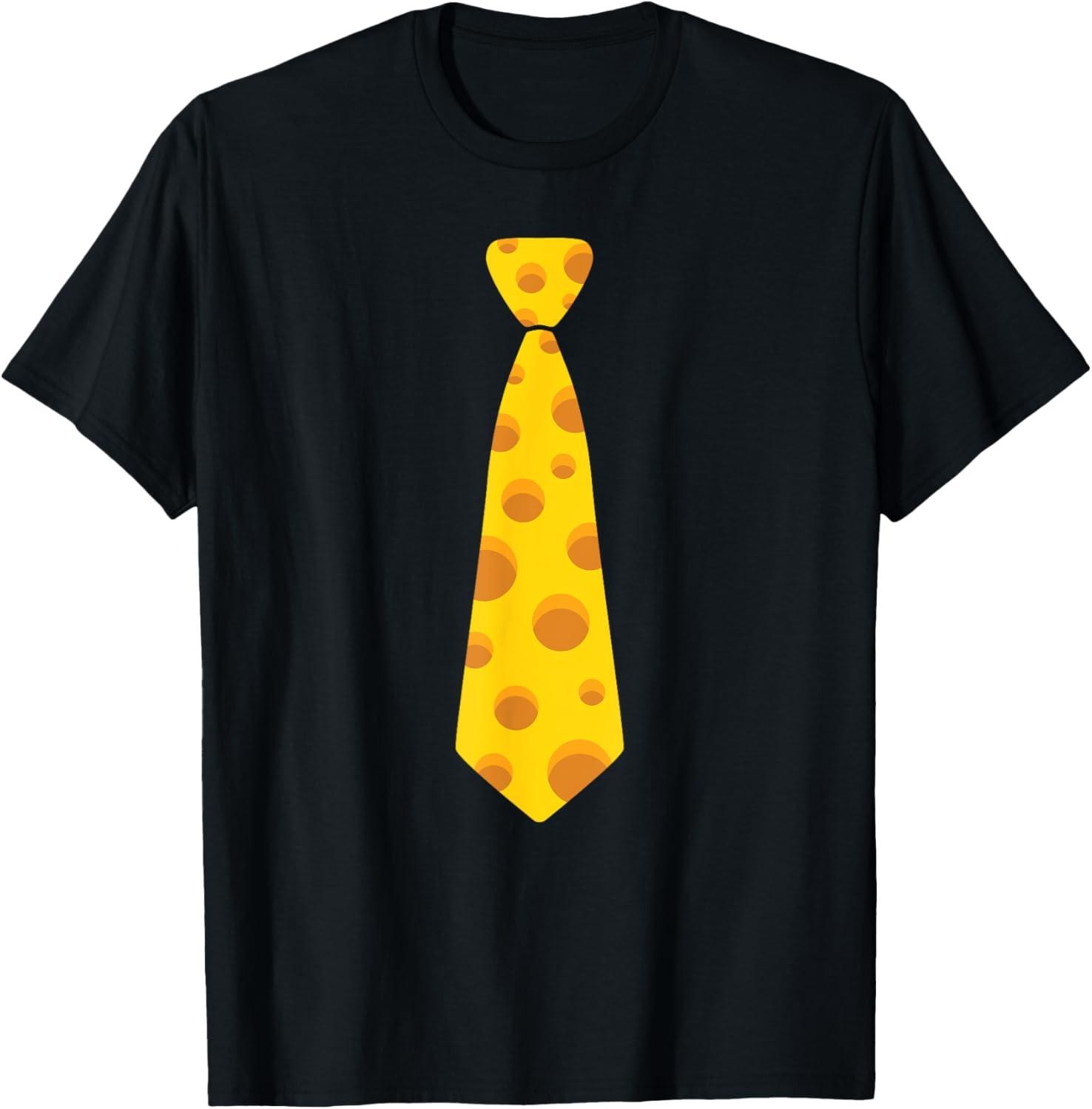 Novelty Cheese Necktie Gift for Cheese Lovers T-Shirt S разноцветный