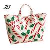 Christmas Theme Travel Bag PVC Tote for Women, Waterproof Spacious Plastic Handbag, Holiday Seasonal Handbag Large Top Handle Shopping, Beach, Travel,