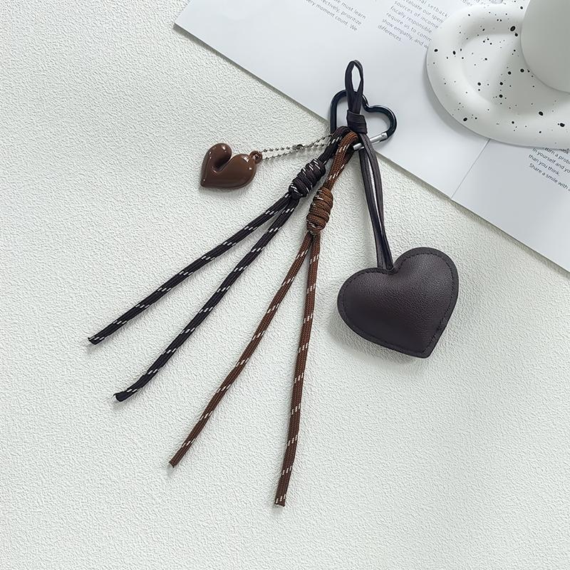 Yogodlns Mini Backpack Hanging Faux Leather Heart Shape Handbag Pendant Bag Pendant Bags Accessories