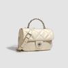 Qianmo Chuxing Small Square Bag Niche Design Pearlescent Fabric Diamond Handbag Women's Crossbody Bag for Daily Outings