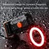 Fanale Posteriore per Bicicletta Multi Modalità di Illuminazione Ricarica USB Luce LED per Bici a Forma di Cuore Lampeggiante Posteriore per Bici da Strada Mtb Reggisella