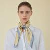 Blue Shadow Draw Silk Scarf
