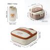 Quadratische 304 Edelstahl Bento Lunchbox mit Besteck & Griff Tragbarer Cartoon Obstsalat Lebensmittelbehälter für Kinder Schüler