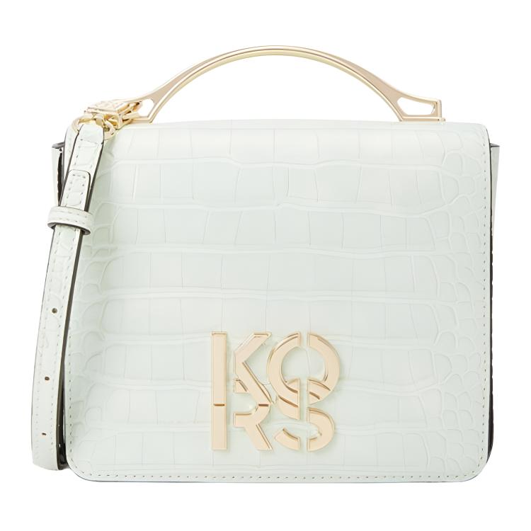 

Michael Kors MK Letter Logo Crocodile Embossed Solid Color Niche Commuter Synthetic Leather Crossbody Tote Bag Women Handbags 35T1GKSF5E-373 Basic Set (Bag+Dust Bag)