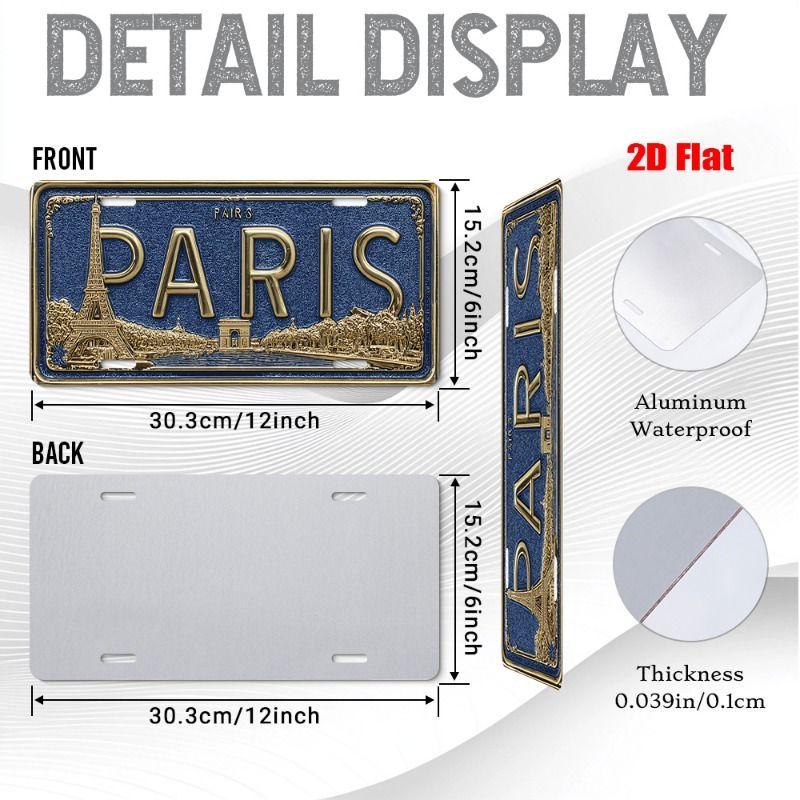 Urban City Theme Metal Tin Sign for Bar Garage Interior