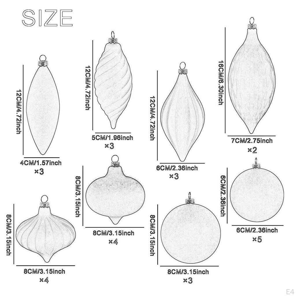 27 Pieces Christmas Ball Ornaments Decorations Tree Hanging Balls Baubles for
