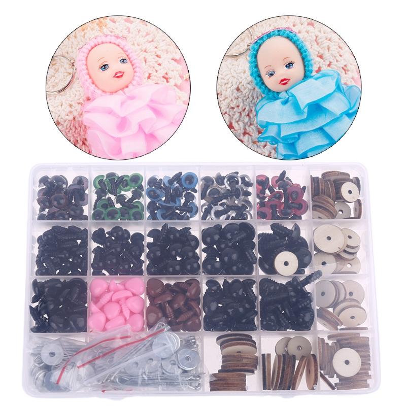 330 pcs Wooden and Plastic Safety Puppet Eyes and Joints Handmade Material Sewing Craft for Dolls Animal for DIY Lover