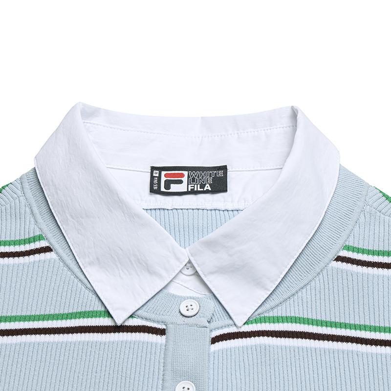 FILA Heritage Color Block Striped Vintage Knit Sweater Women tops F11W638411FZB
