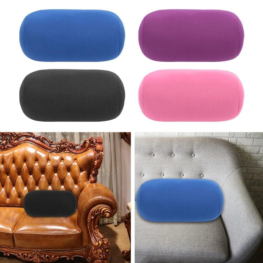 Super Soft Back Cushion Pillow Mini Microbead Roll Cushion Home Accessories Head PillowCase  Office