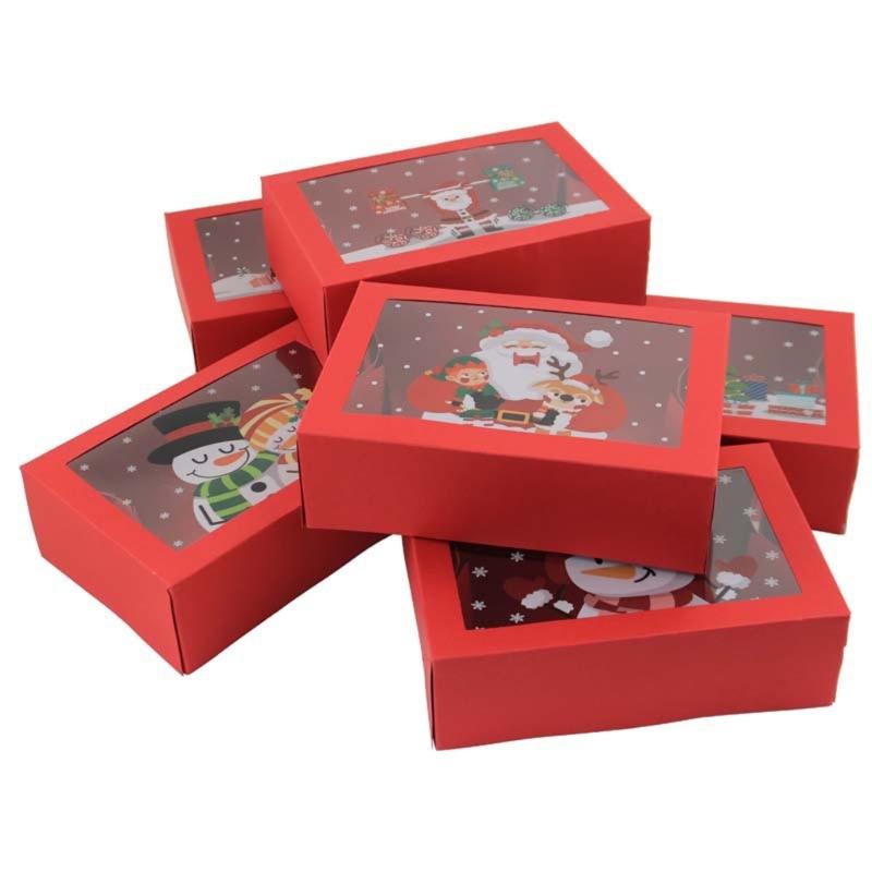 12 Pcs Christmas Cookie Boxes Holiday Gifts Baking Box Food Treat Container
