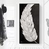 Golden Silver Feather Creative Home Decoration Painting Wall Art Picture Modern Art Simple Living Room Decoration