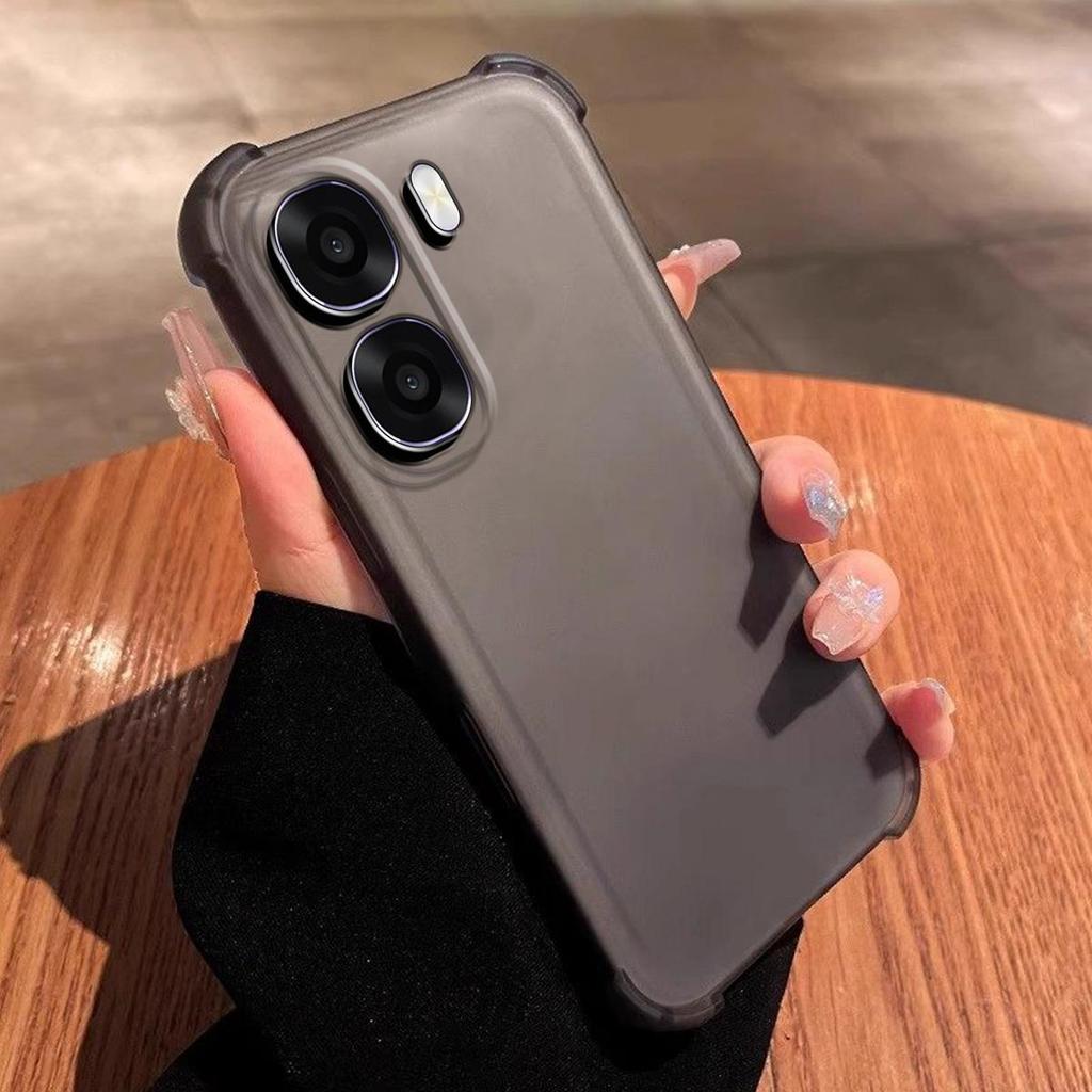 Hülle für OPPO A6x 4G/5G, A6t Pro, A6 4G5G Durchscheinende Mattierte Hülle 4-Ecken Airbag Stoßfeste Bumper Abdeckung
