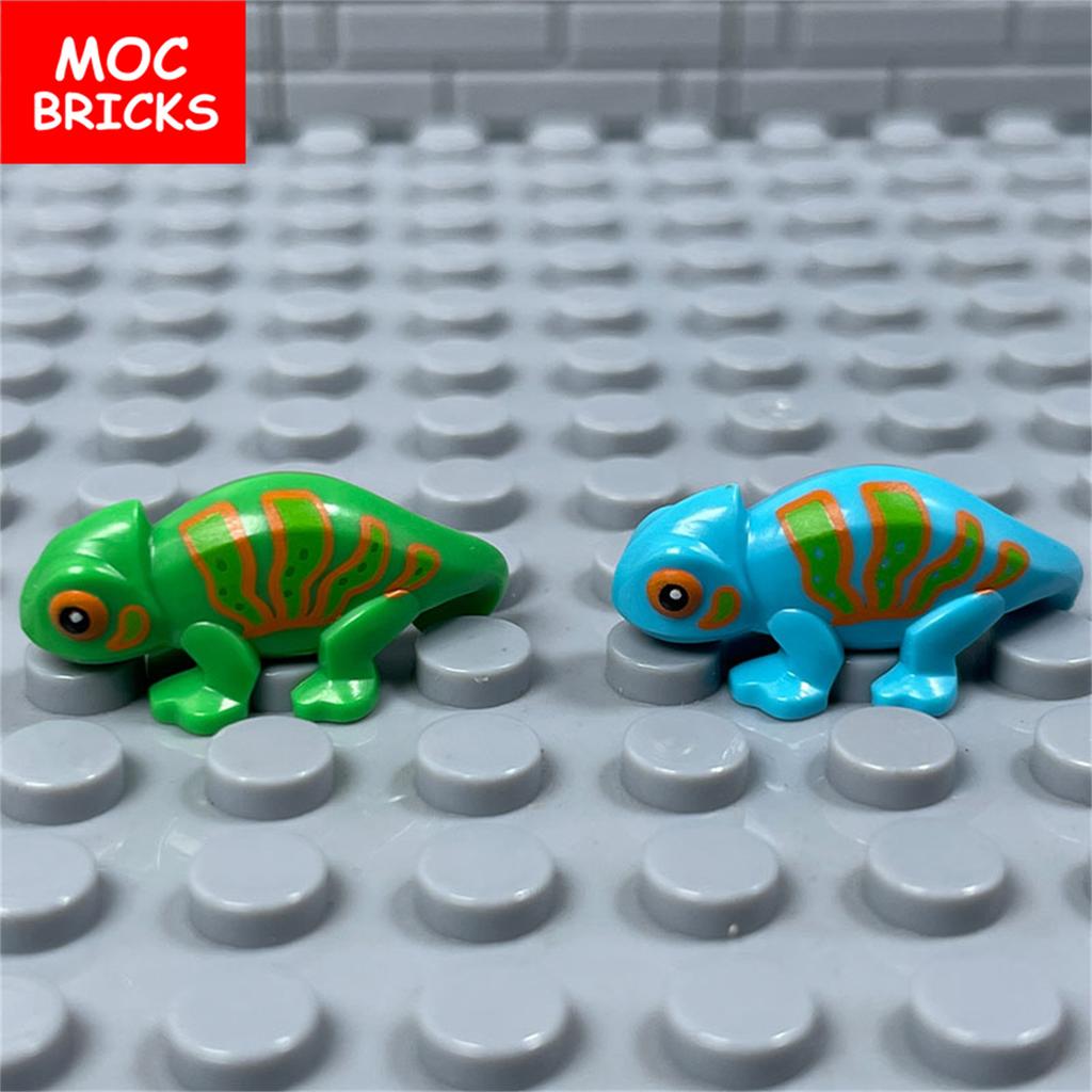 Set  MOC Bricks Plant Frog lizard Mushroom Brush City Assembled Educational Building Blocks Kits Toys For Children DIY Part