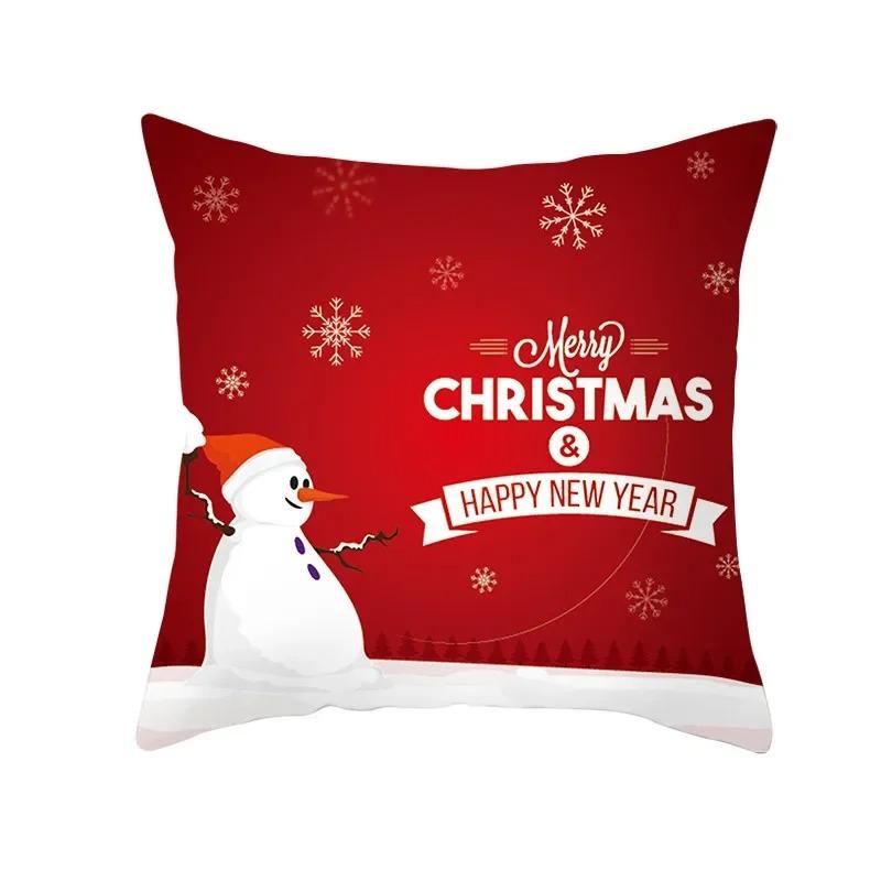 Christmas Themed Pillowcases Car Accessories Office Santa Claus Living Room Sofa Home Pillowcases