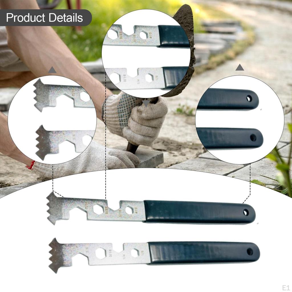 2Pcs Micro Tooth Groove Paver Puller Tool Replacement with Ergonomic Handle Garden Lawn Yard Patio