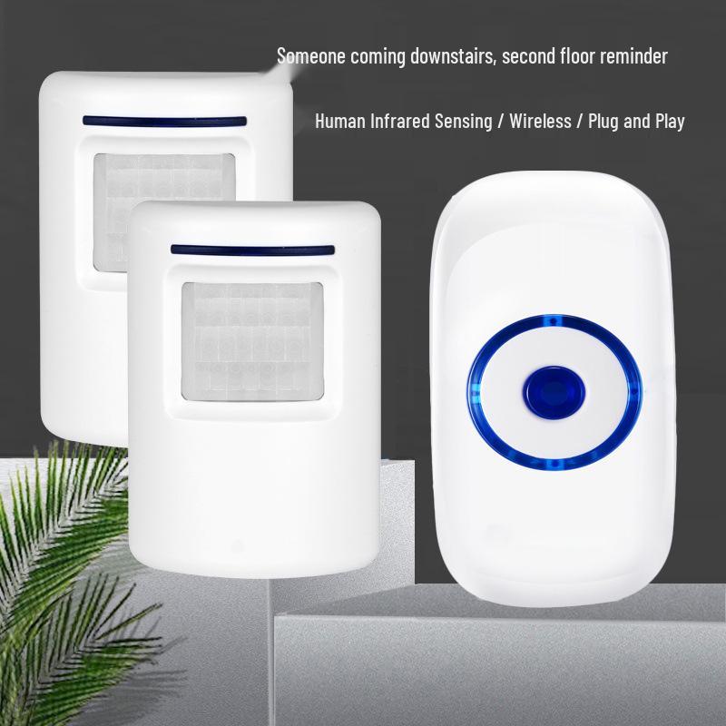 Wireless Infrared Sensing Doorbell with Welcome Device & Split Anti-Theft Alarm