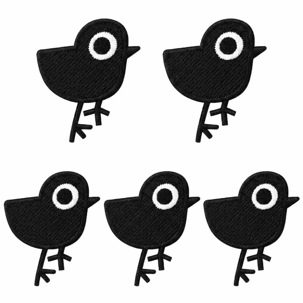 

5pcs Self-adhesive Black Cat Embroidered Patch Clothes Stickers Cute Black Animal Clothing Patch DIY Cartoon Clothes Appliques