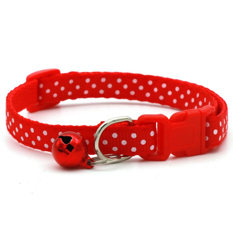 

Dot Pet Collar with Bell Dog Cat Scarf 1.0CM