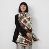 Big Shawl Fashion Fork Printing Korean Version Small Clear Scarf Thick Imitation Cashmere Fringed Scarf Women