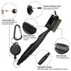 3Pcs  Towel and Club Cleaning Brush Kit Divot Repair Tool with Ball Marker Er Set Accessories