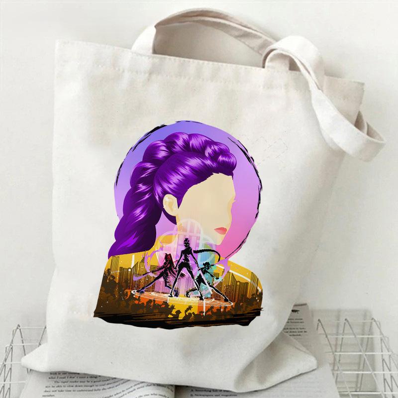 Hot sale Kpop Korean Witch Hunter Girls Group printed canvas bag for women's daily shopping bag