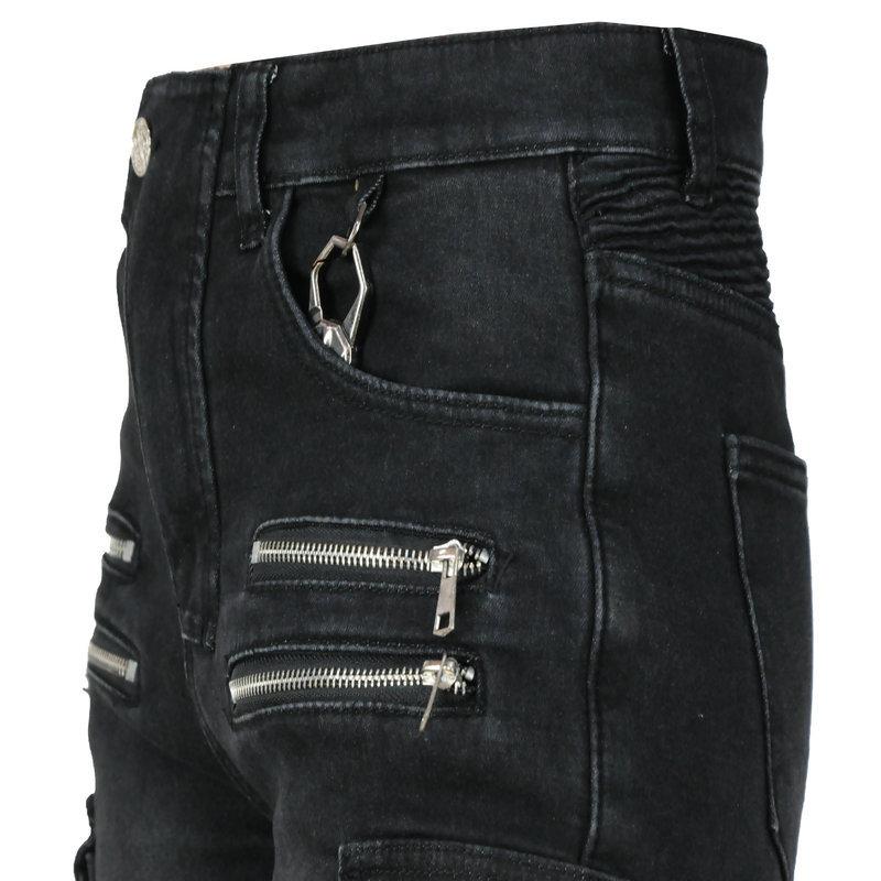 LOONG+BIKER+ Knight Jeans+Motorcycle Motorcycle Racing And Fall Protection Pants+Silicone Protector