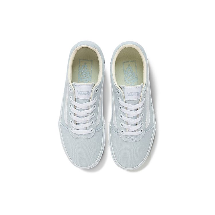 Vans Ward Slip Resistant Durable Lightweight Low Top Skate Shoes Women Sneaker Blue White VN0A3TLCBGW