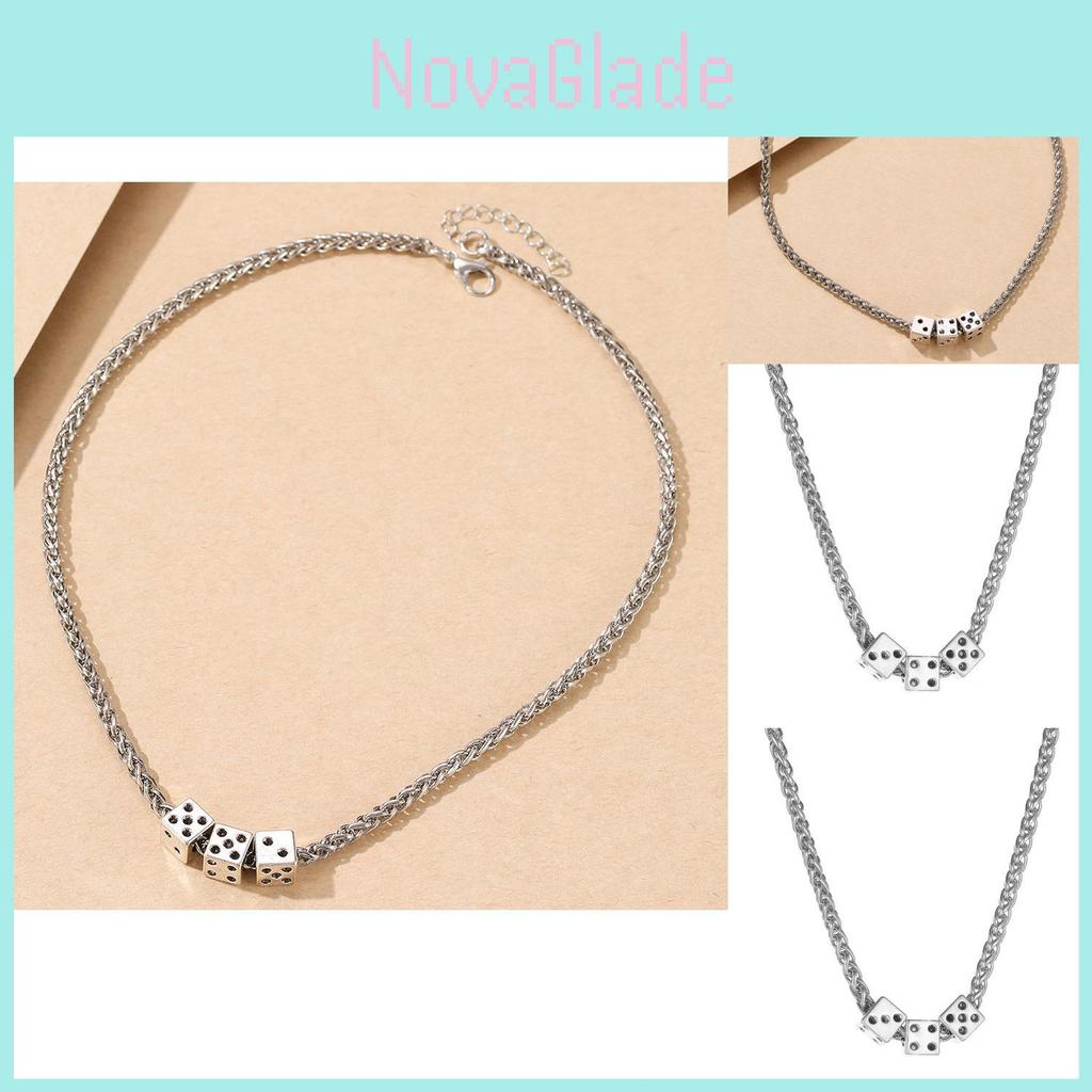 Unique Modern Geometric Silver Alloy Necklace For Women Fashionable Versatile Jewelry