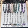 Handmade Glass Bead Rosary Bracelets Cross Pendants Bracelets Catholicism Prayer