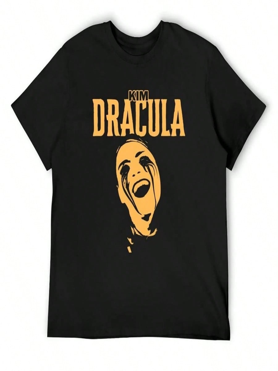 Kim Dracula Yellow Vector T-Shirt Luxury Designer Plus Sizes Sports Fans Mens Shirts Graphic Tee S разноцветный