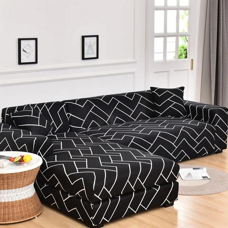 Elastic Sofa Cover 1/2/3/4 Seater L Shaped Corner Sofa Cover Protector For Living Room Stretch Cover For Sofa Couch Armchair