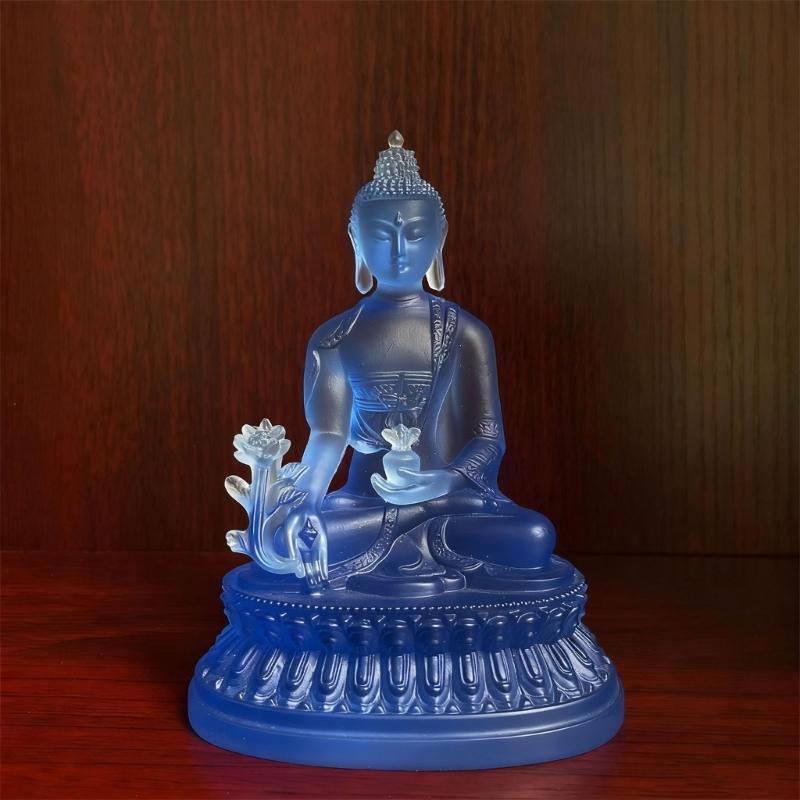 Medizin Buddhas Statue Buddhas der Heilungen Skulptur Sammlerfiguren Schreibtischverzierung Heimdekorationen Feng Shui Geschenk