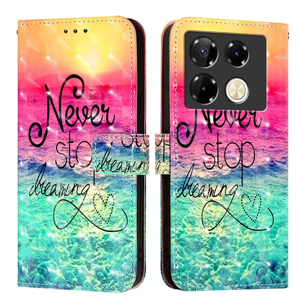 Leather Flip Case for Infinix Note 40 30 VIP 30I Hot 50 50i 40I 20 Play 20i Smart 9 Zero 30 X6851 X666 Book Wallet Phone Cover