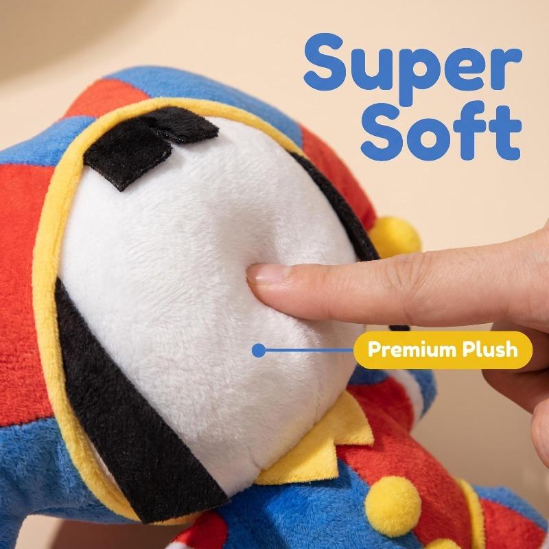 L'incredibile Circo Digitale Pomni Portachiavi Peluche 15cm Carino Pagliaccio Giullare Bambola di Peluche Morbido Ciondolo Accessori per Borsa Regalo