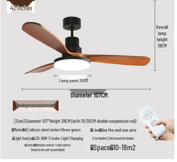 Nordic Modern LED Ceiling Fan Light for Living Room and Bedroom