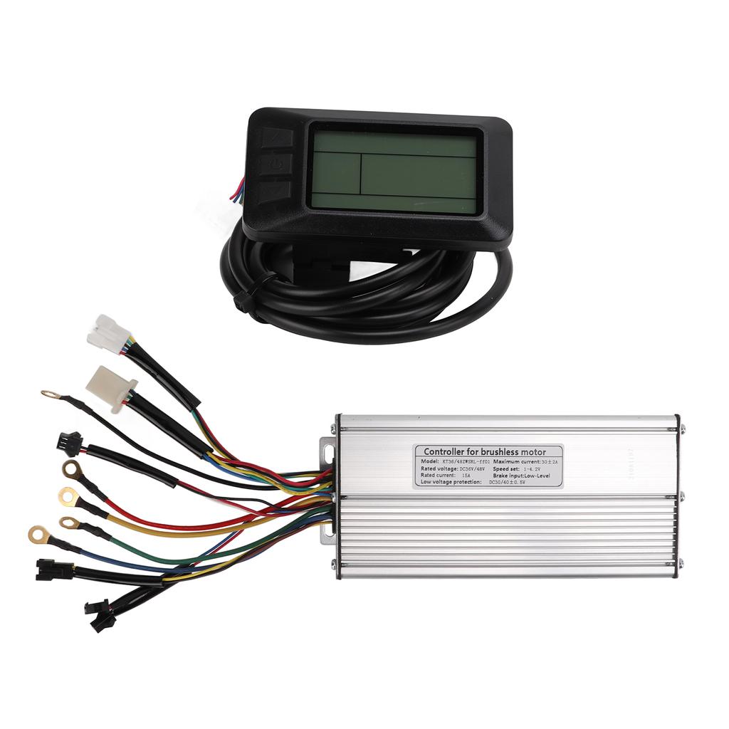 Electric Bike Conversion Kit 30A Controller LCD7U Display Panel Set Common Connecter for 36V 48V 1000W DC Motor