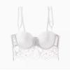 Big breasts show small underwear women's sexy pure lace lace bra thin cup soft steel ring side up support anti-drop bra