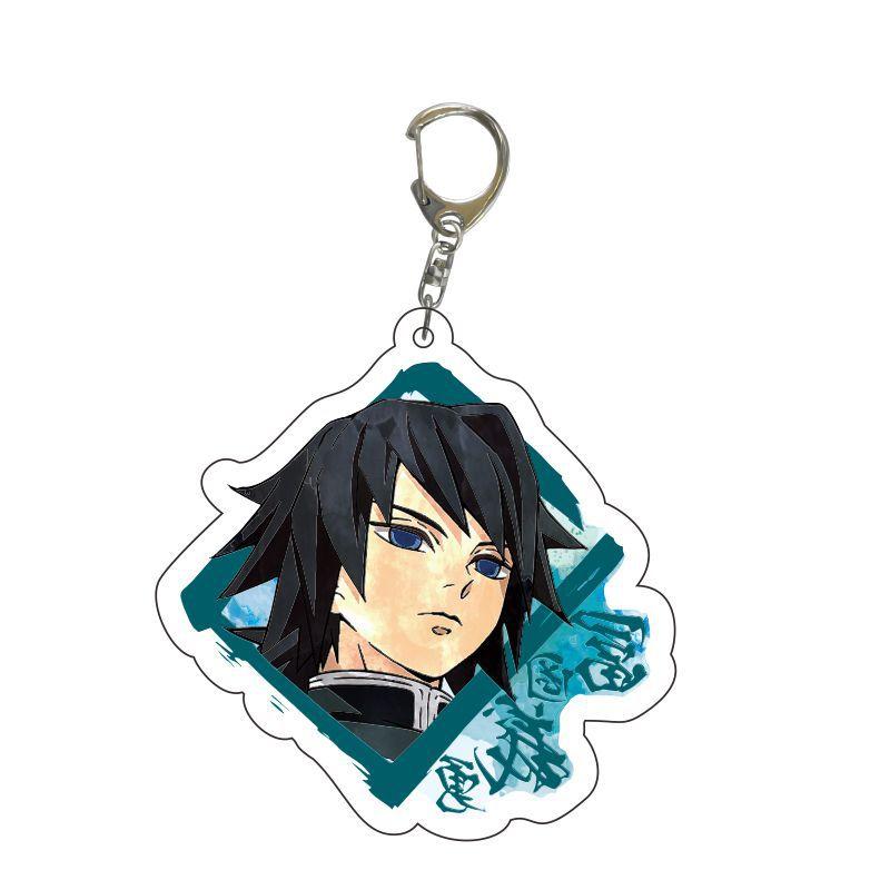 Demon Slayer Kimetsu No Yaiba Infinity Castle Acrylic Keychain Jewelry Tokitou Muichirou Iguro Obanai Action Model Model Toys