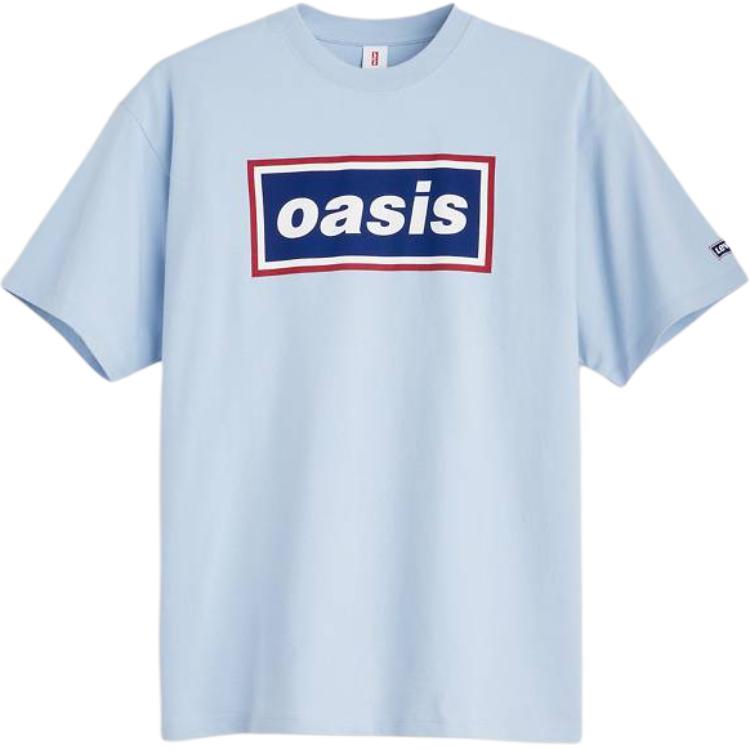 

Коллаборация Levis Oasis SS25 Футболка с логотипом Свободная Повседневная Удобная с круглым вырезом и коротким рукавом Мужские футболки 000H00035 S