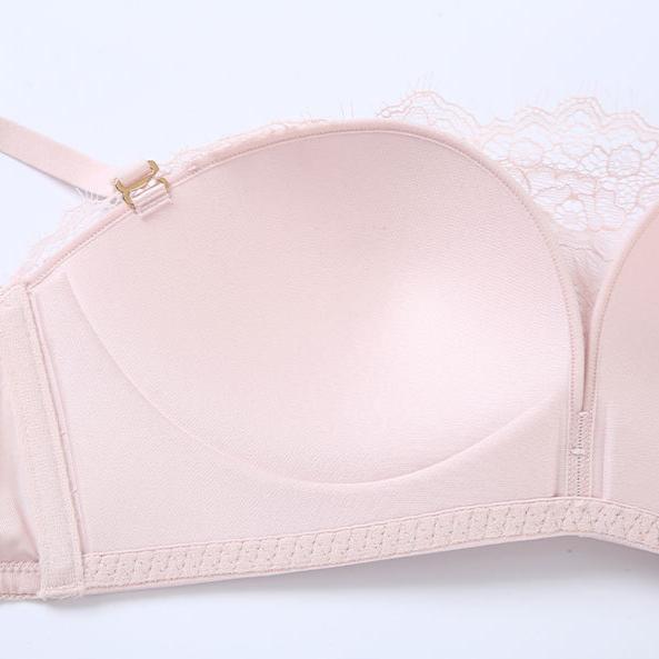 French Style No-wire Suit Sexy Lace Small Chest Push-up Bra Underwear Bra Comfortable Breathable Tube Top