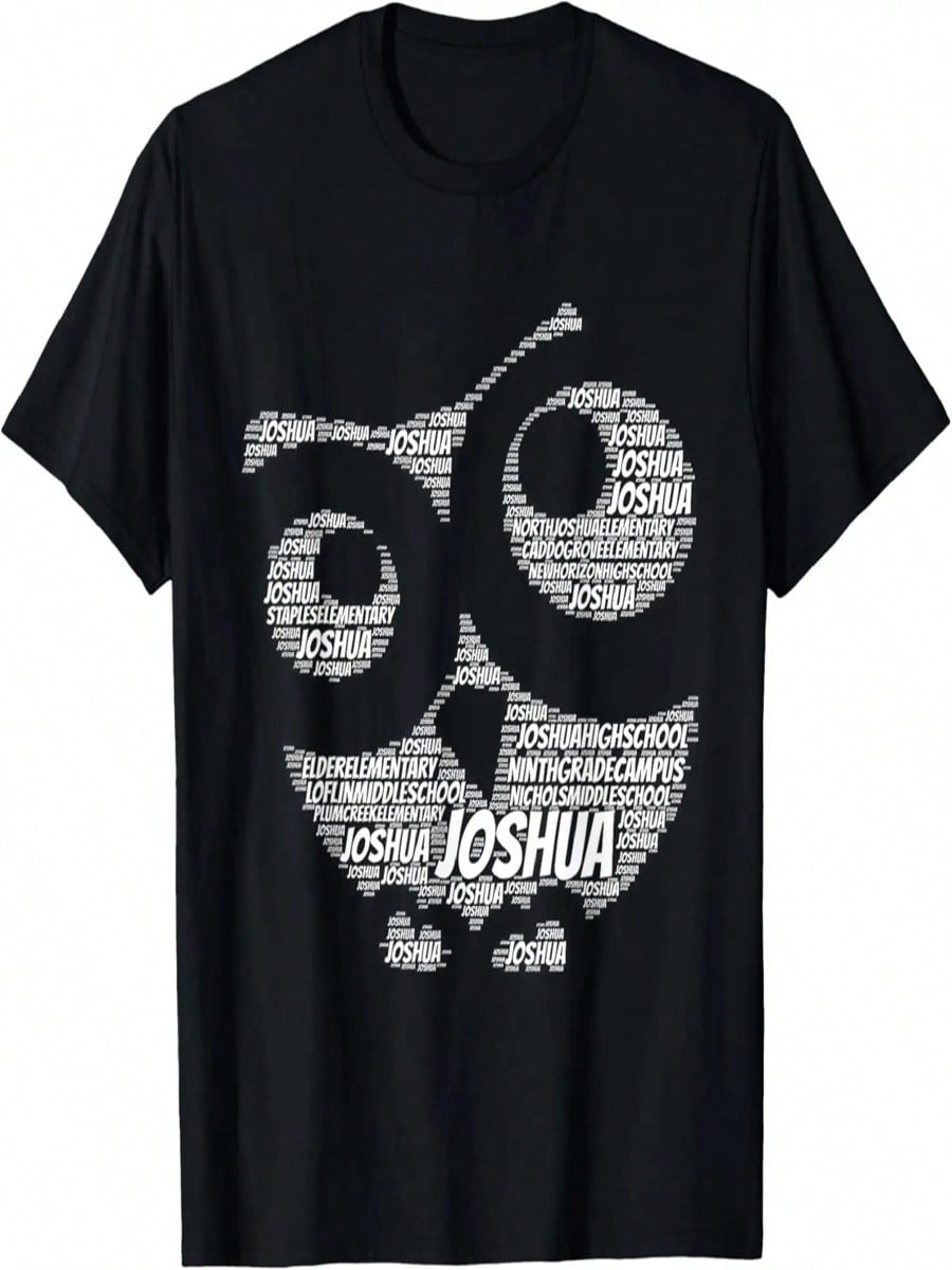 Joshua Texas Small Town School Word Shape Owl T-Shirt T-Shirt S разноцветный
