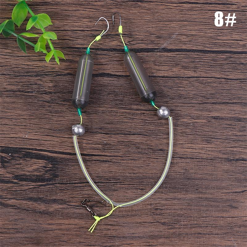 1PC Anti-separation Base Fishing Hook Double Hook For Fishing Live Bait With Double Bait Keeper Barbs High Carbon Steel