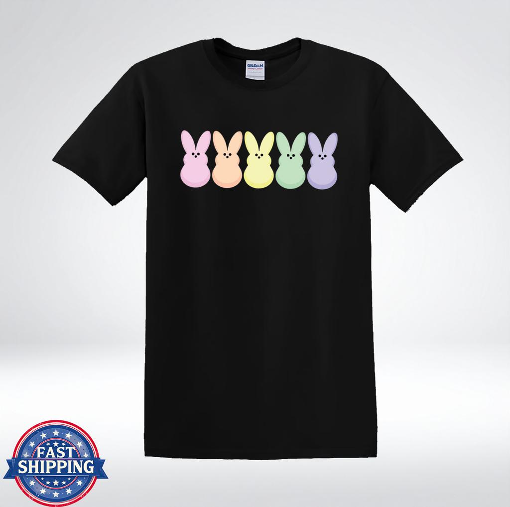 Cute Pastel Bunny Rabbits Graphic Easter Kawaii Aesthetic Gift T-Shirt