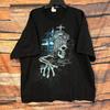 DELTA PRO WEIGHT Men's Black 3XL 100% Cotton Skull Skeleton RIP Grave Unisex T-Shirt