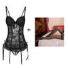 CINOON Sexy Hollow Corset Women Underwear Lace Up Body Bustier Overbust Mesh Breathable Corsets Women's Lingerie