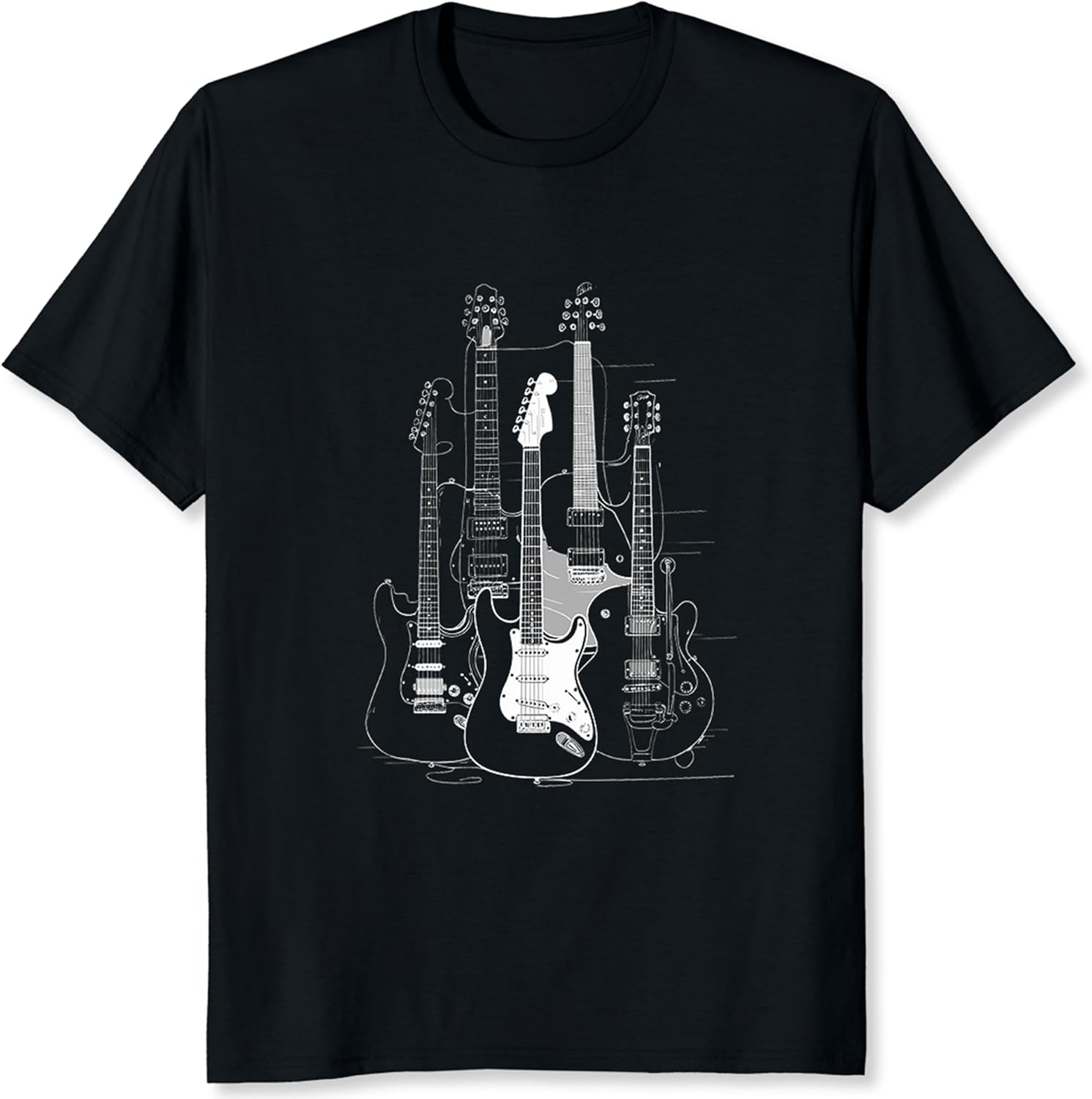 

Guitar Shirt for Men Music Shirt for Guitar Players and Music Lovers Band T-Shirt Graphic Tee S разноцветный