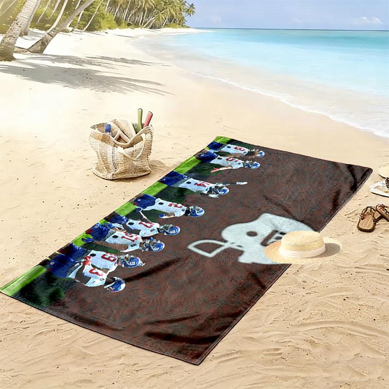 NY Giants Print Beach Towel, Large Soft Quick Dry Towel for Beach Camping Swimming