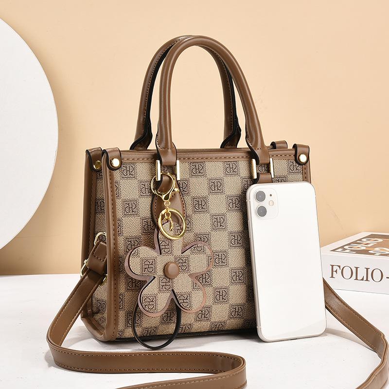 Women's bag small square bag 2025 new retro messenger bag flower large capacity portable tote bag women's bag female tide