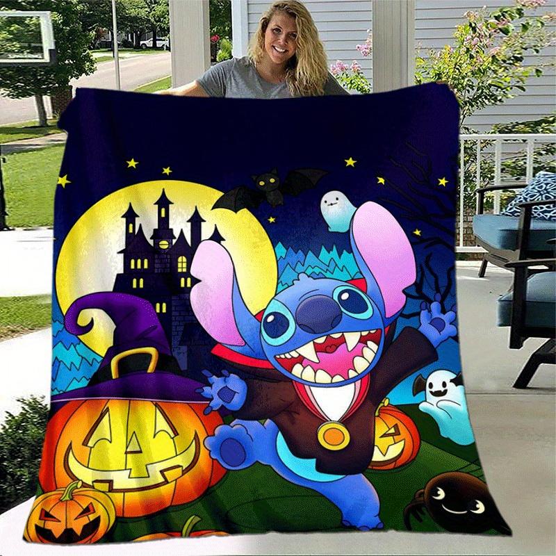 1pz Coperta con Stampa Stitch - Morbida, Coperta per Tutte le Stagioni per Soggiorno, Camera da Letto, Regalo Personalizzato con Adorabile Design Cartoon